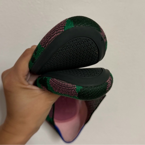 Rothy's Vibrant Green and Pink Flats - Picture 5 of 5